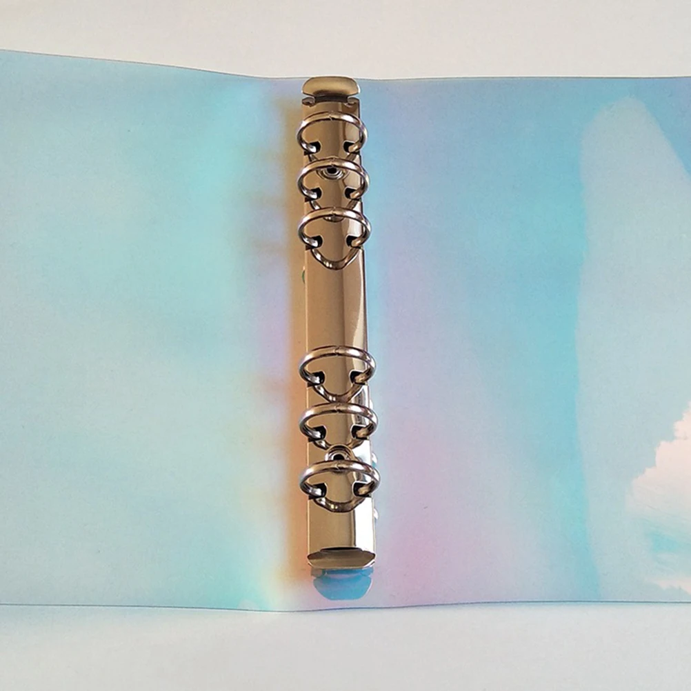 

Laser File Binder Premium Pvc Anti-Rust Transparent Colorful Office School Supplies Loose Leaf Folder For Home Business