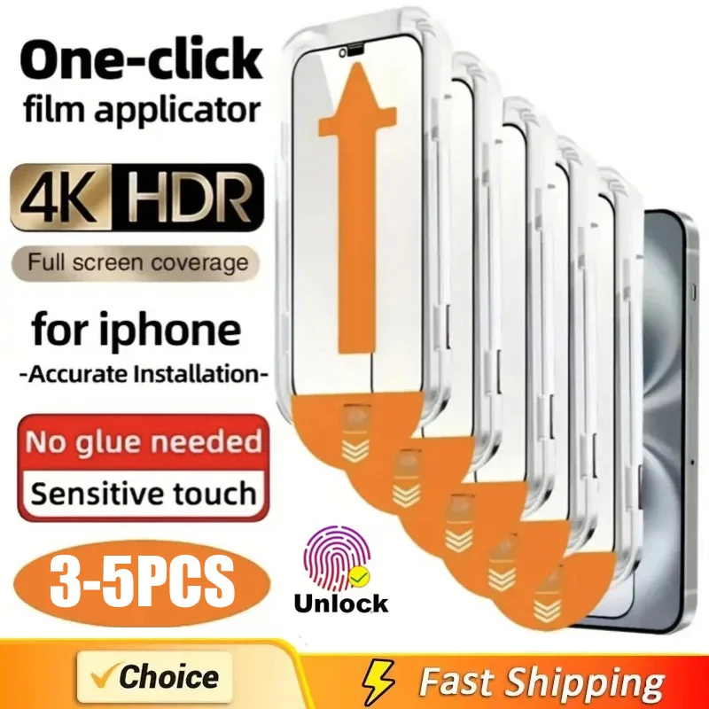 3-5PCS Fingerabdruck-Entsperrung aus gehärtetem Glas für Xiaomi Poco X8 Pro F8 Ultra X8 Pro Max F8 Pro HD, einfache Installation, Displayschutzfolie
