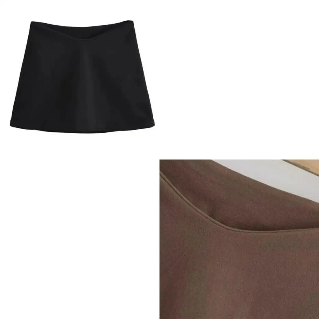 Y3NE Womens Miniskirt Built in Shorts Summer Short Skirt Casual Low V Waist Bodycon Mini Skirt Beach Skirts Rave Outfits
