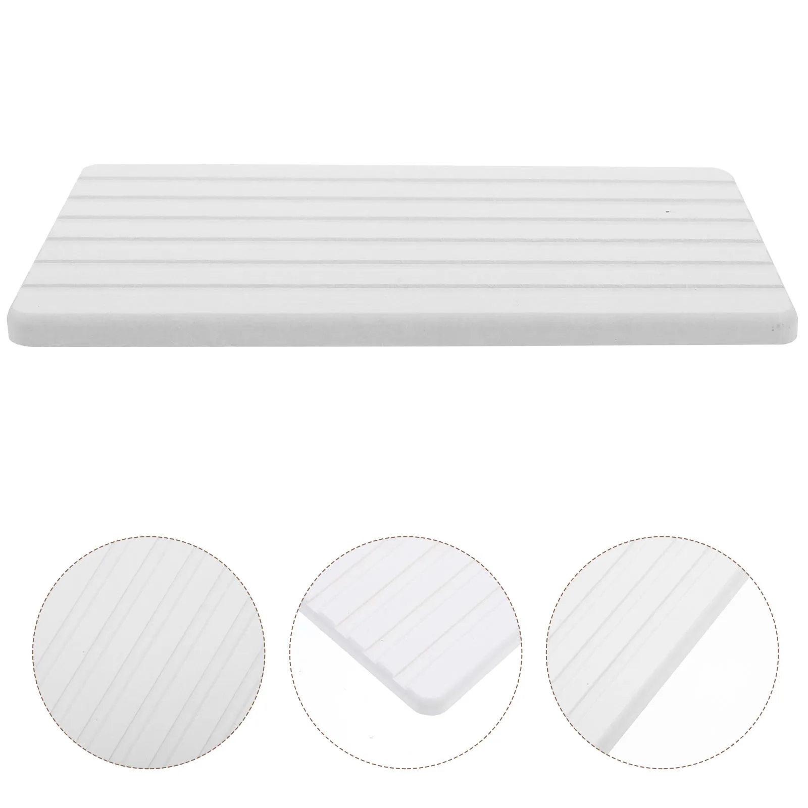 Absorbent Diatomite Coaster Water Drying Drink Dish Soap Holder Toothbrush Tray Kitchen Bathroom Mat Stain Resistant
