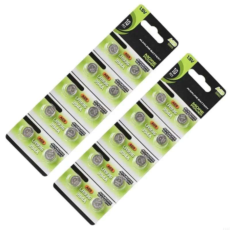 F62C 10pc/20pc AG7/AG8/AG9 Alkalin -Knopfzellen 1,55 V Zuverlässige Leistungsquellen Batterie für Hörgeräte und medizinische