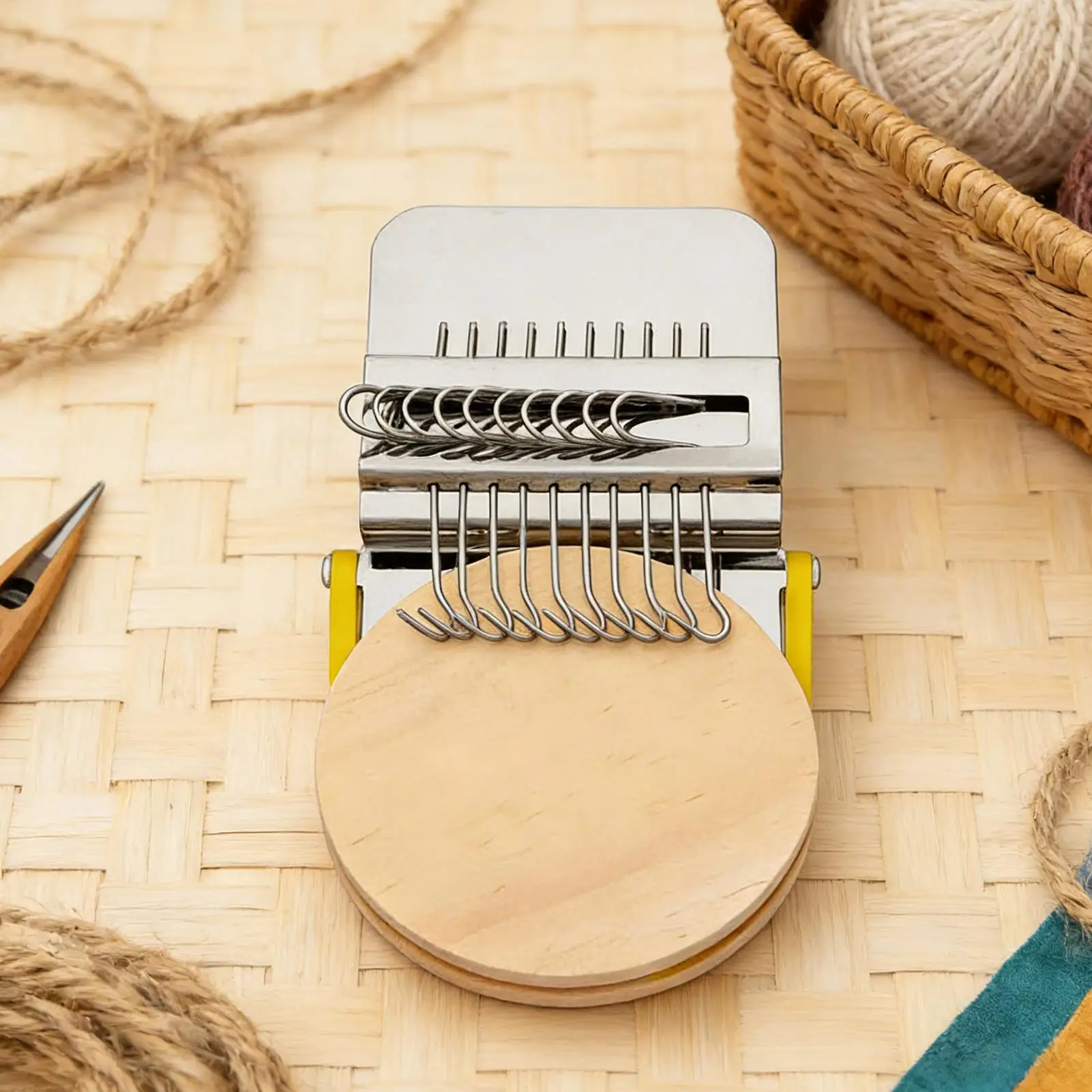 Knitting Patch Maker Kit Small Beginner Sewing and Clothing Kit Small Darning Loom Kit for Home Travel Quilters Tailors Sewers