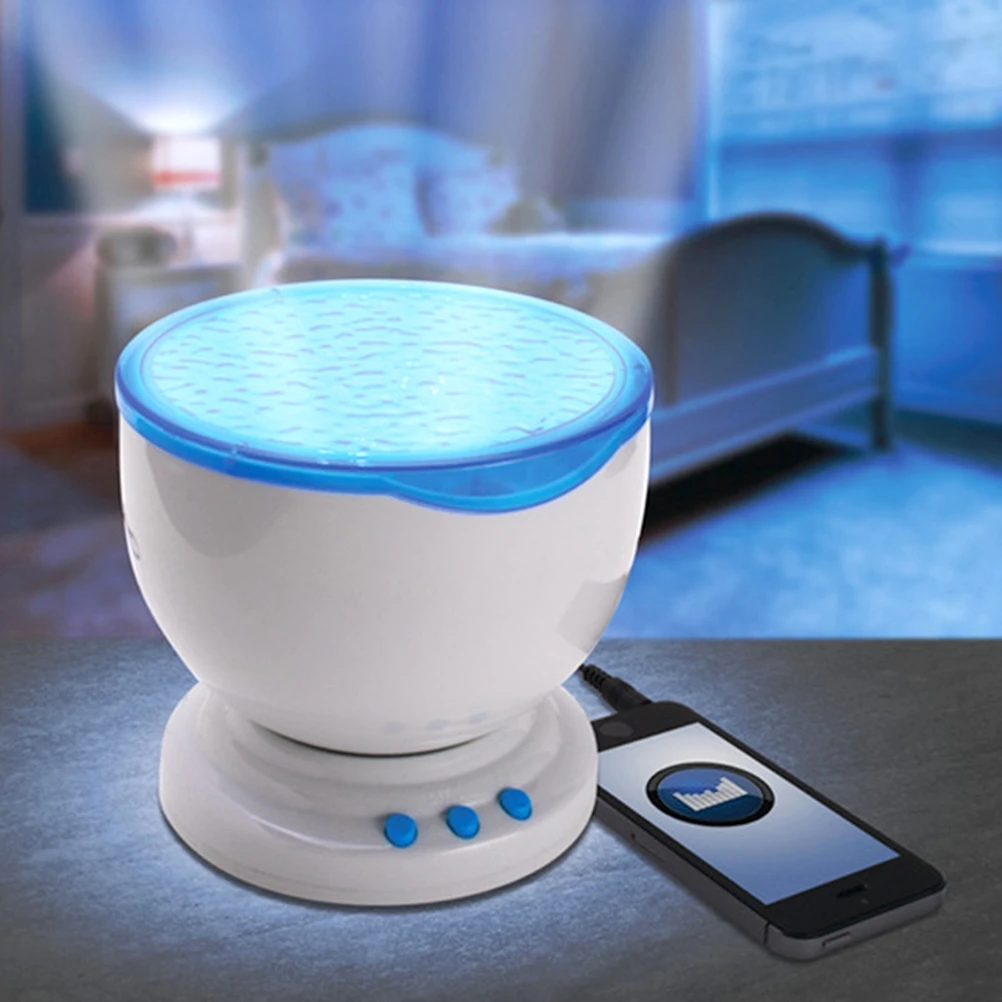 

12 Led Projection Decoration Lamp Auto Rotate Music Player Usb Led Light Audio Sleep Light For Bedroom Decor Blue