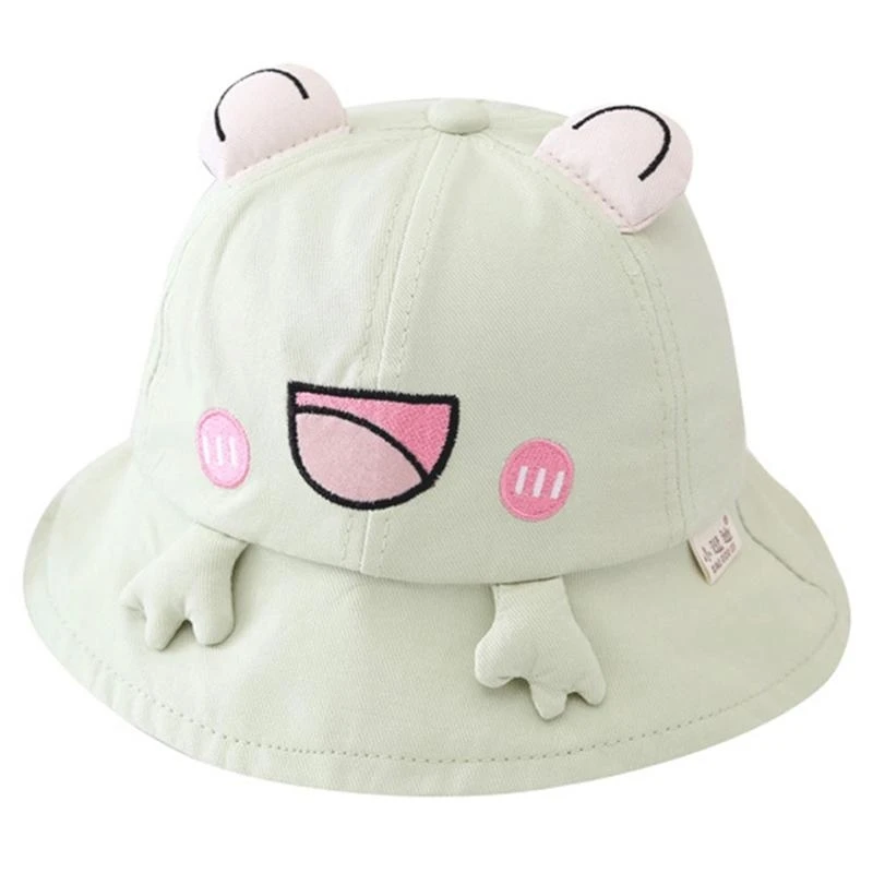 قبعة R1WE للأطفال الصغار للجنسين من أجل الشمس، قبعات دلو الضفدع الجميلة للحماية من Sunli