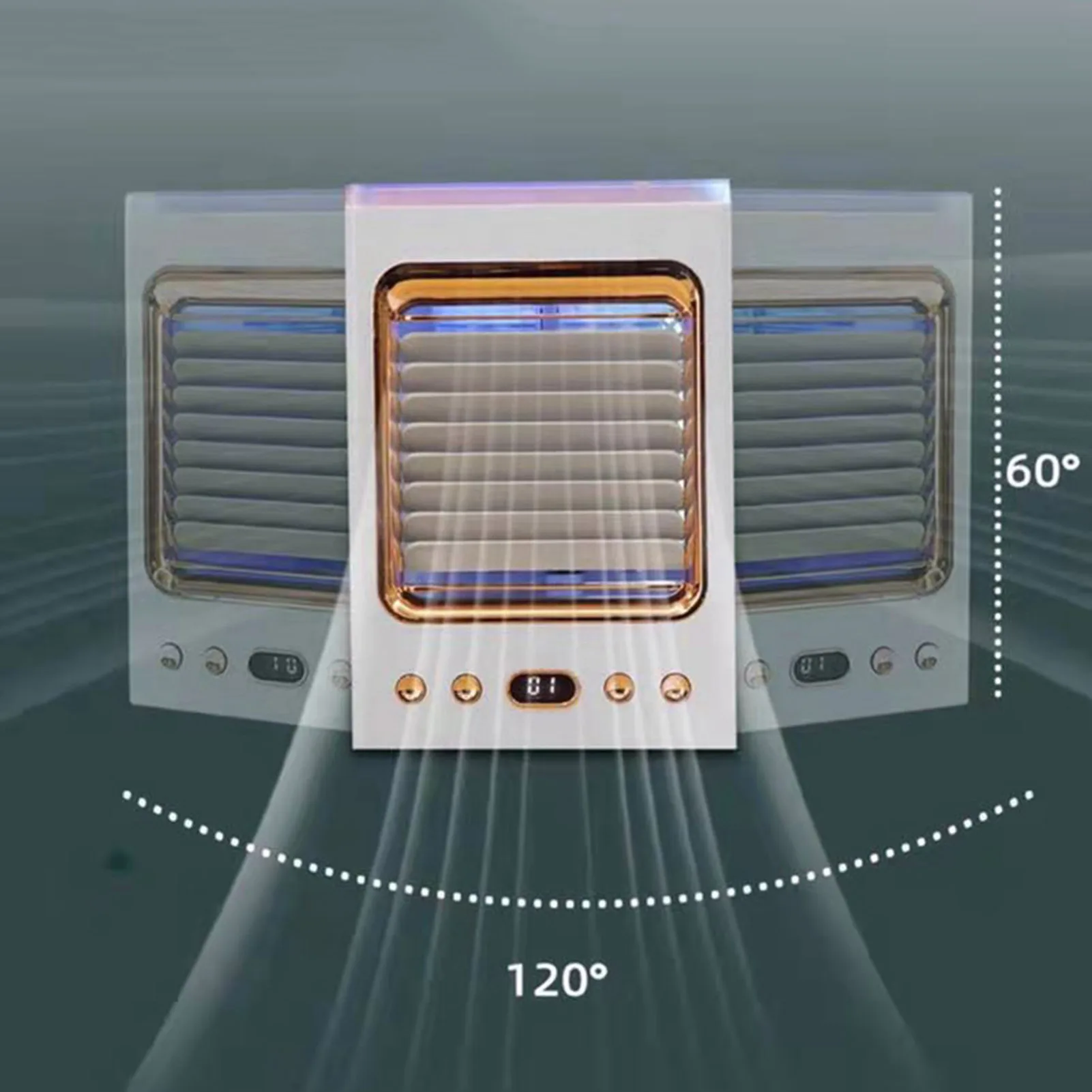 Enfriador de aire portátil, miniacondicionador móvil, ventilador y humidificador para el hogar, dormitorio y Aula