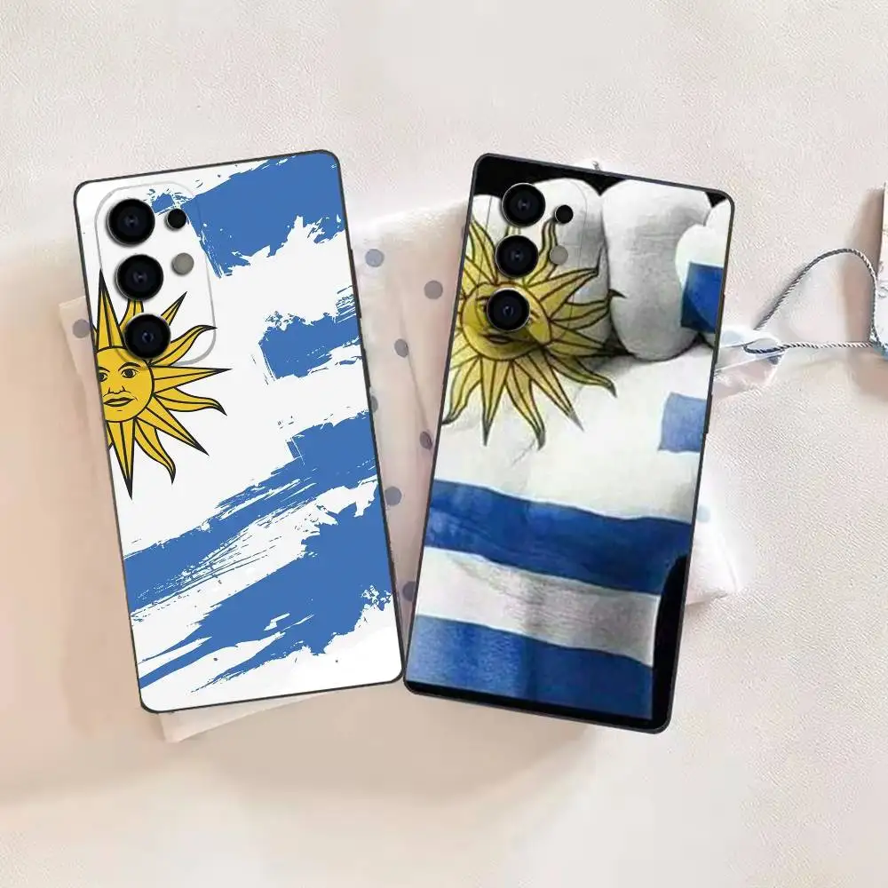 Flag of Uruguay Phone Case For Samsung S26,25,24,21,22,21,20,10,9,8,7,6,Ultra,Plus,Fe, Lite Black Cover