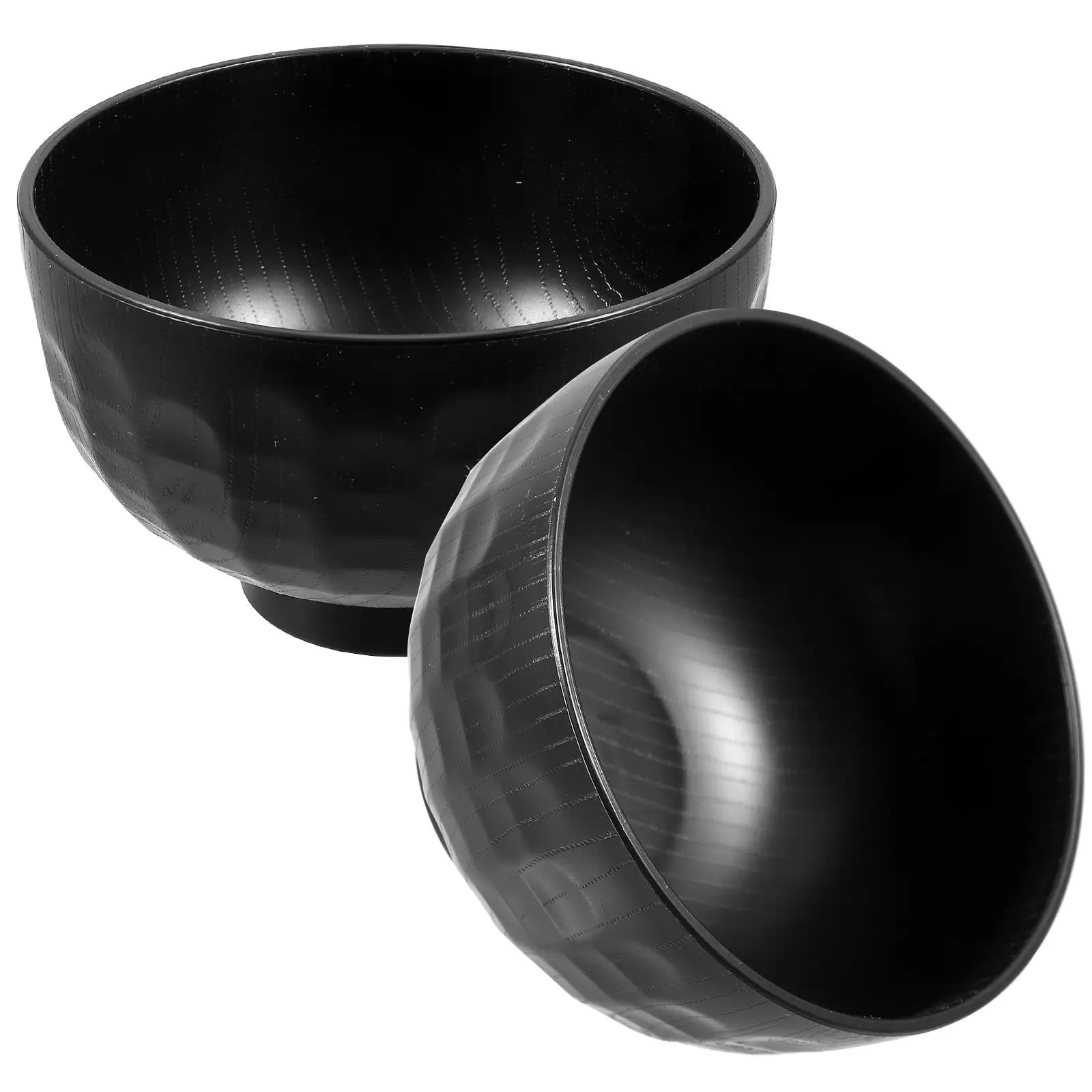 2Pcs Japanese Style Soup Bowl Small Plastic Rice Snack Bowl Traditional Miso Soup Container Restaurant Kitchen Supply