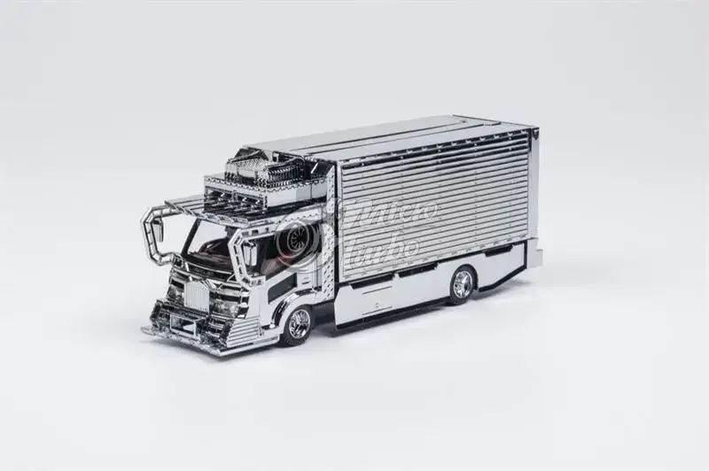 Micro Turbo 1:64 Dekotora Wing Custom / Flatbed Tow Truck electrosilvering limited999 Diecast Model Car