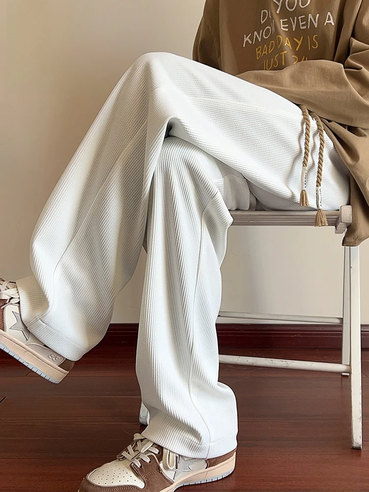 

PaulFrank Men's Corduroy Casual Pants Autumn New Sle Wide Leg Straight Cut Faionable Brand Comfortable Fit Youthful Energy