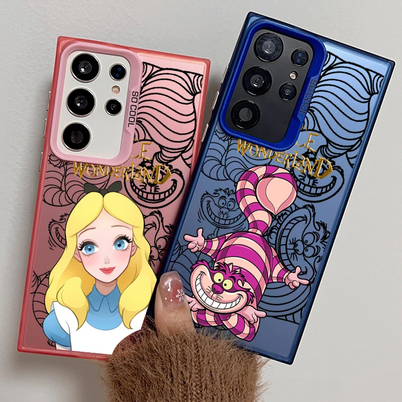 

Disney Princess Alice For Samsung Galaxy S25 S24 S23 S22 S21 S20 Ultra Plus FE 5G Colorful Silver Phone Case TPU Cover Funda
