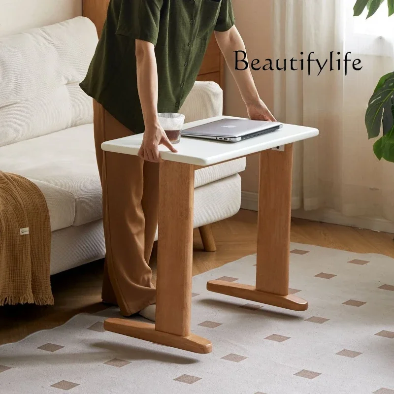 Vv BA Solid Wood Coffee Tables Multi-functional Kitchen Dining Table Computer Desk Living Room Sofa Side Tables Bedroom Bedside