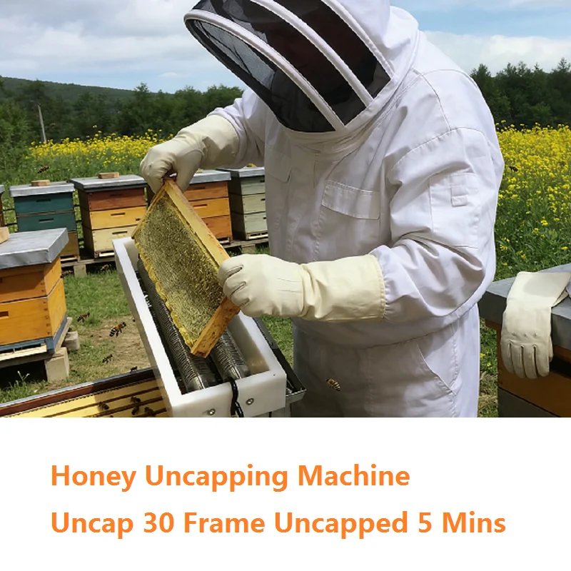 

Double Roller Honeycomb Uncapping Machine Honey Cutter Honeycomb Broken Cover DRS Honey Uncapper Machine Honey Harvesting
