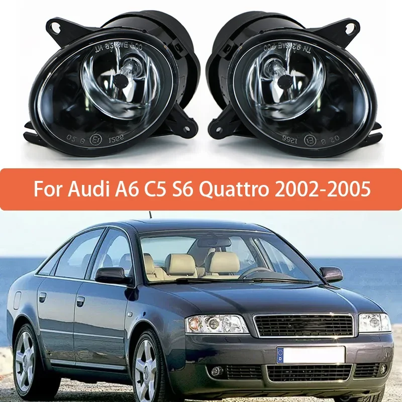 Fog Lamp Assembly With Bulb For Audi A6 C5 S6 Quattro 2002 2003-2005 Front Bumper Light Anti Fog Light 4B0941699C 4B0941700C