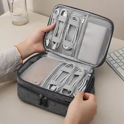 3 Tier Portable Wire USB Line Holder Bag Travel Power Bank Earphone Line Organizer Box Mouse Charging Line Storage  Bag