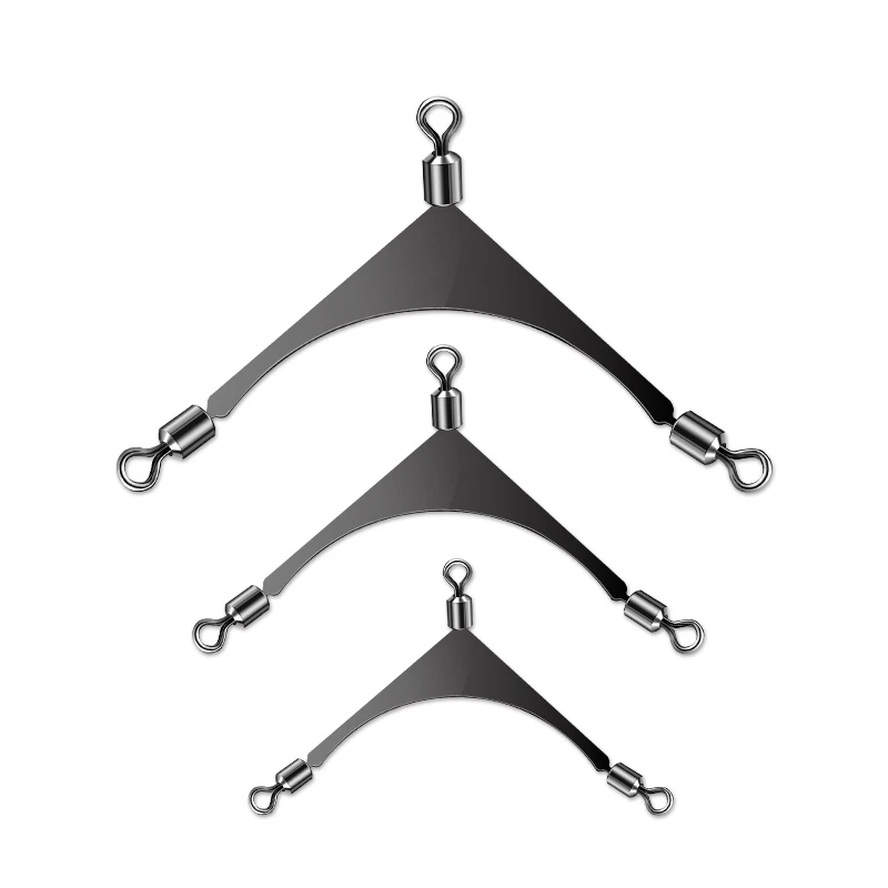 15 ~ 60 pz Pesca Girelle a 3 Vie Pesca in Acqua Salata Rolling Barrel Girelle T-Turn Triple Fishing Girevole Linea Trasversale connettore