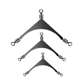 15 ~ 60 pçs pesca 3 vias gira de pesca em água salgada rolamento barril gira t-turno triplo pesca giratória linha cruzada conector