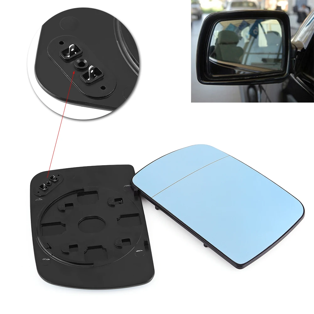 Verre de rétroviseur latéral de voiture anti-angle mort gauche et droit, chauffant, pour X5 E53 1998-2006