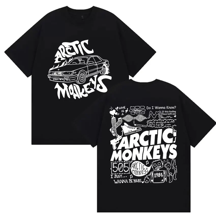 

Rock Arctic Monkeys Album print T Shirt Men Women High Quality Fashion Retro T-shirts Casual Cotton Oversized T-shirt Streetwear