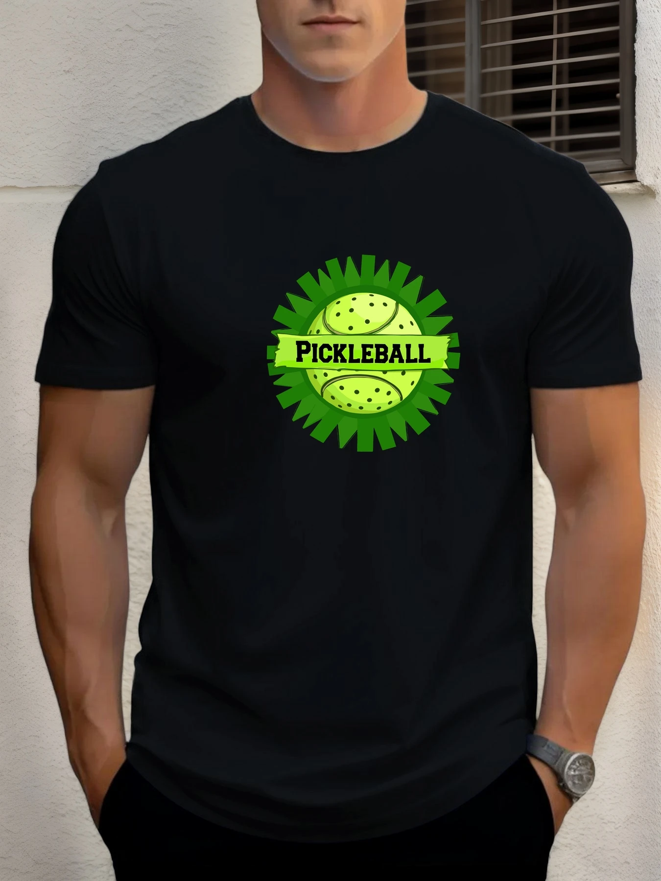 

T Shirt For Men's Pickleball 100% Cotton Graphic Print Summer Round Neck Tee Casual Breathable Streetstyle Daily Cool T Shirt