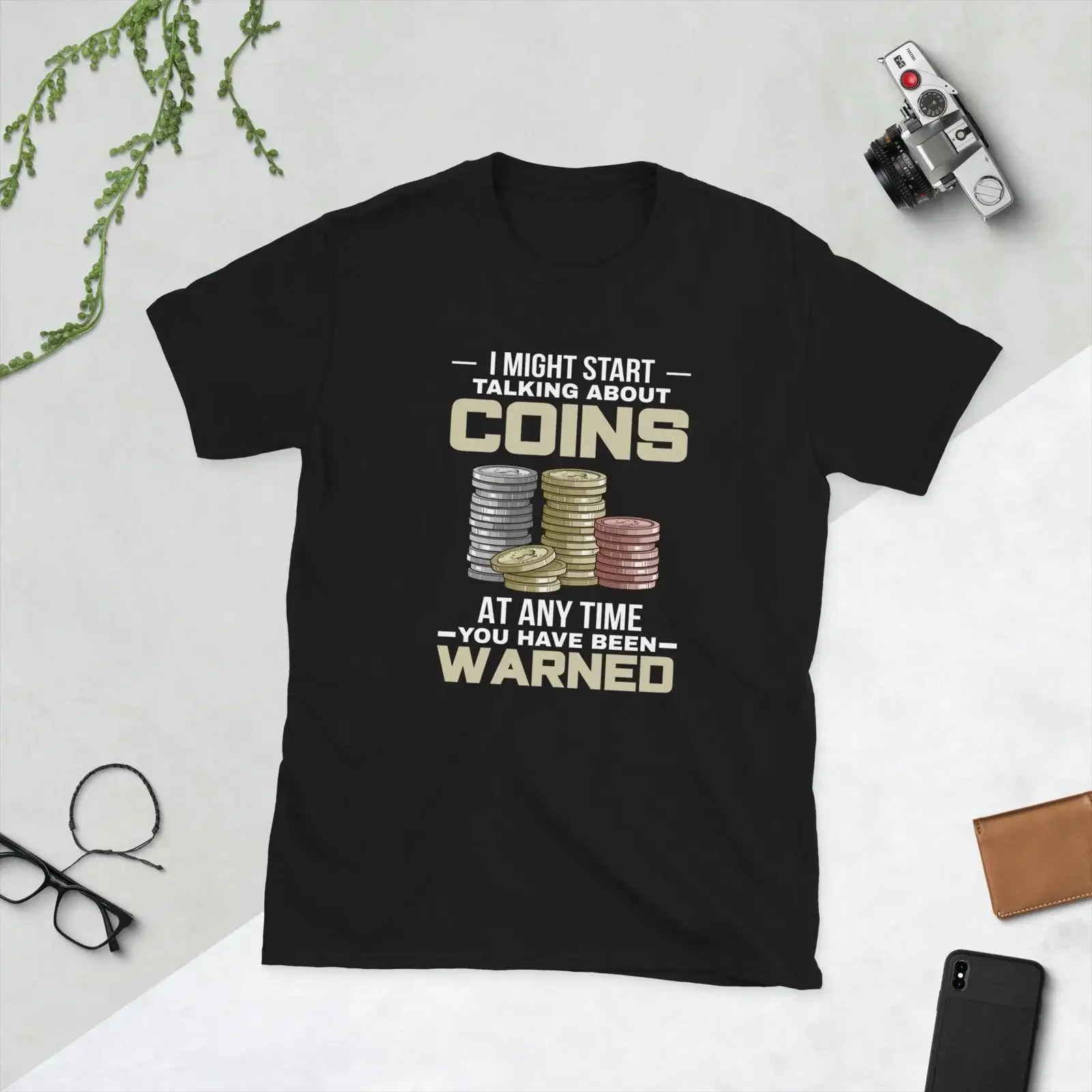 Talking About Coins Collecting Coin Collector Numismatics  T Shirt vintage Washed Versatile streetwear Soft
