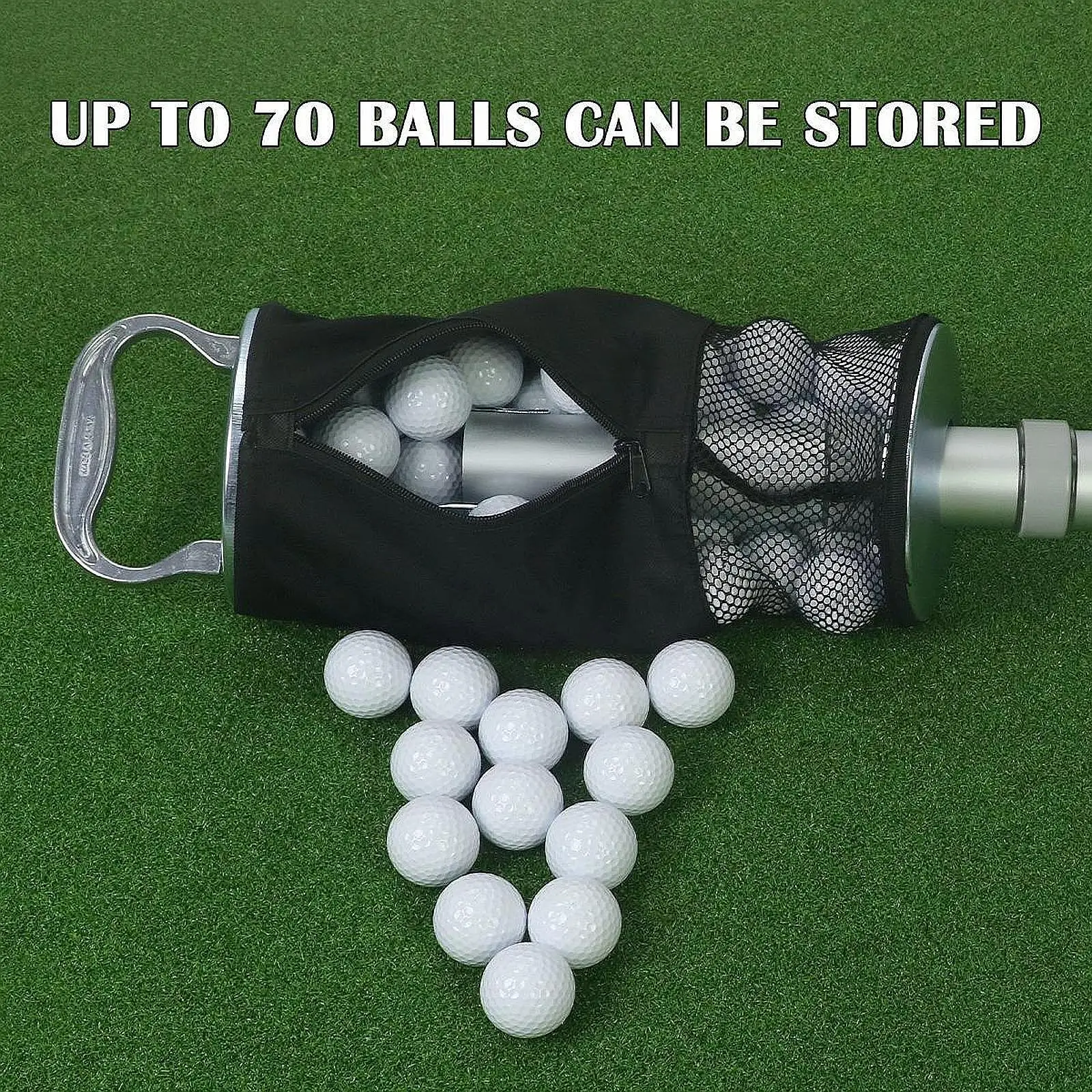 

Golf Ball Pick up Shag Bag Detachable Lightweight Golf Accessories Nylon Pocket