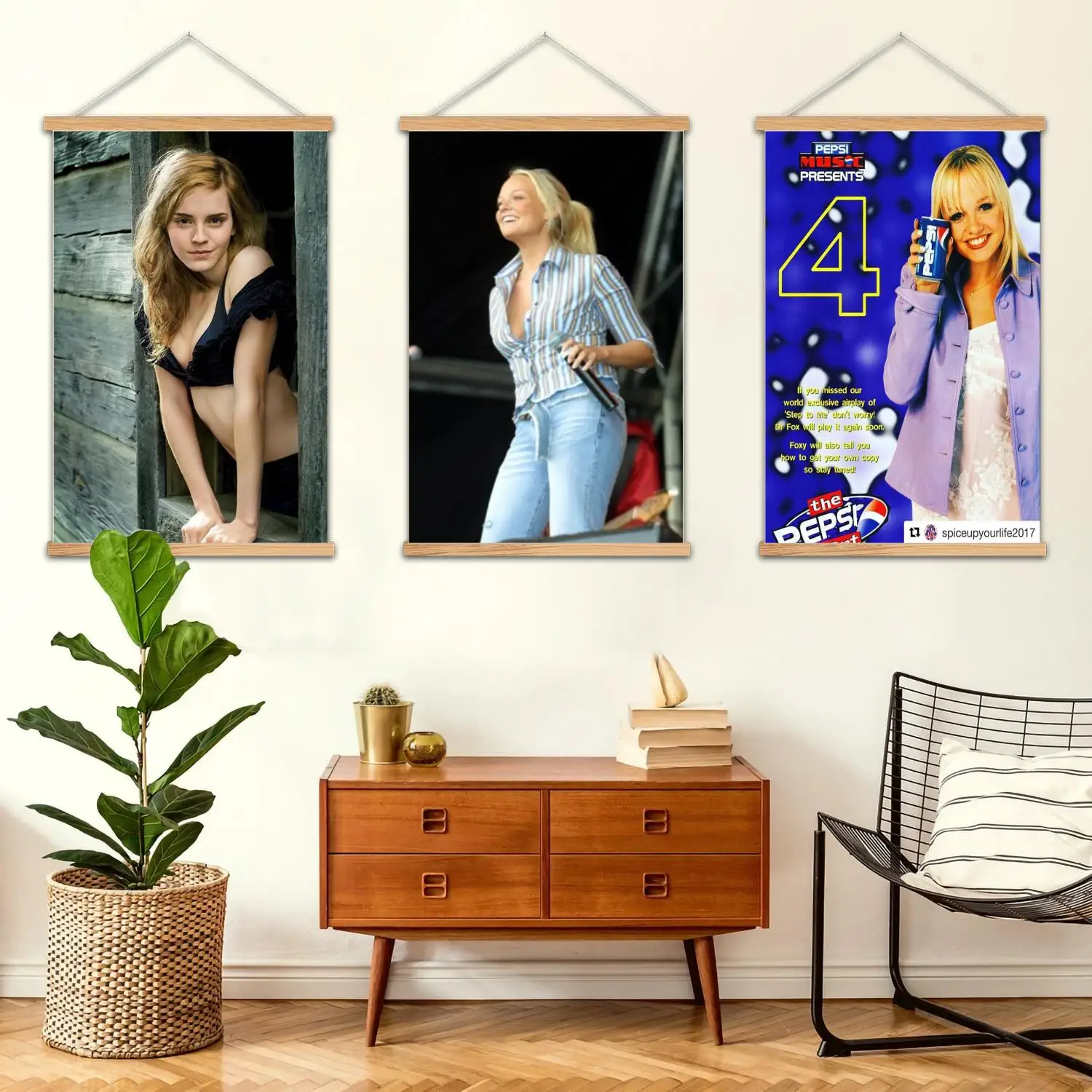 إيما بونتون مؤطرة جدار اللوحة قماش ملصق فني وفن جدران، ديكور غرفة نوم الأسرة الحديثة، الملصقات، اللوحة الزخرفية