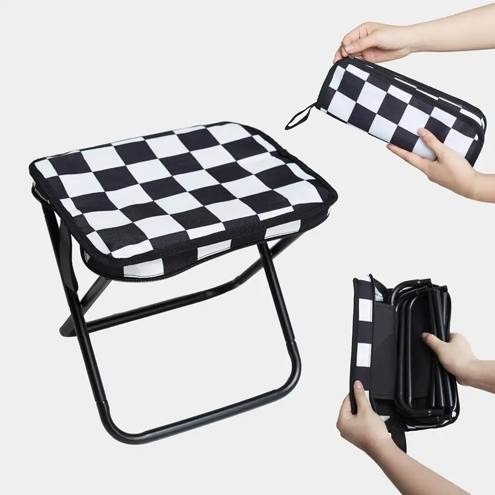 

Складной табурет для кемпинга: легкий (0,5 кг), портативный, выдерживает нагрузку до 136 кг, высота 26,7 см, для рыбалки и отдыха на природе