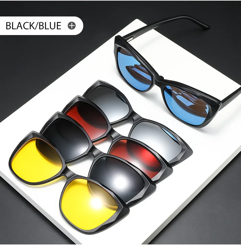 Vcka 10 in 1 Frauen Katzenauge Myopie Sonnenbrille Mode polarisierten Magnet clip auf Brille verschreibung pflicht ige Brillen gestelle-0.5 ~-6,0 – Detail 9