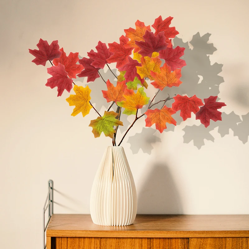 100pieces Artificial Autumn Maple Leaves Wedding Party Scrapbooking Decor Photo Prop Artificial Maple Leaves Artificial Plants