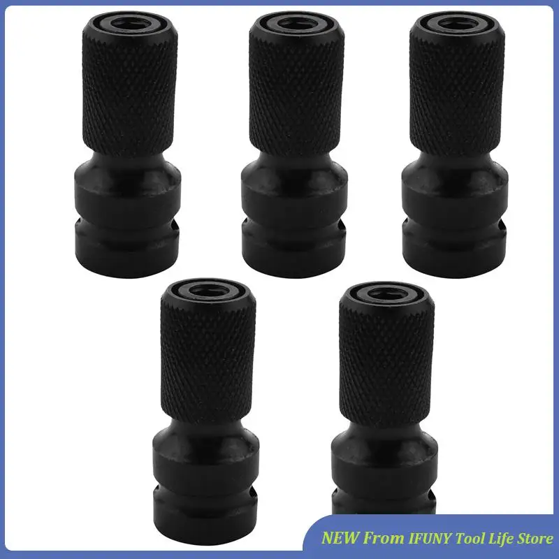 

5X 1/2 Inch Square To 1/4 Inch Hex Ratchet Socket Wrench Socket Adapter Spanner Set Drive Converter Impact Tool New