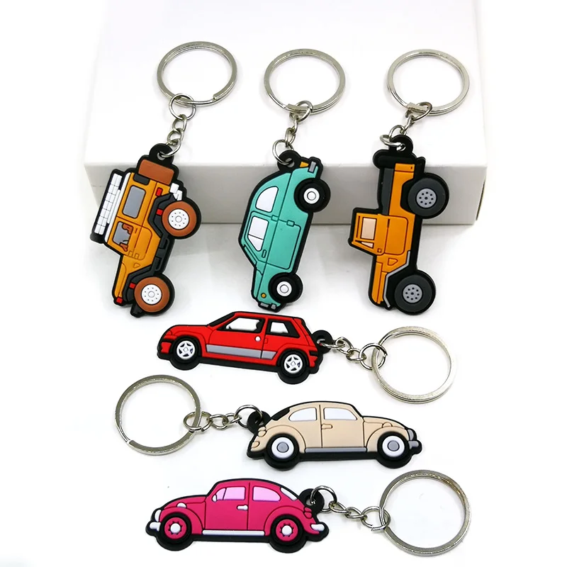 50PCS Vehicle Series Key Accessories Model Plane Train Helicopter Keychain for Women Men Cool Car Keyring Chain Jewelry Pendant