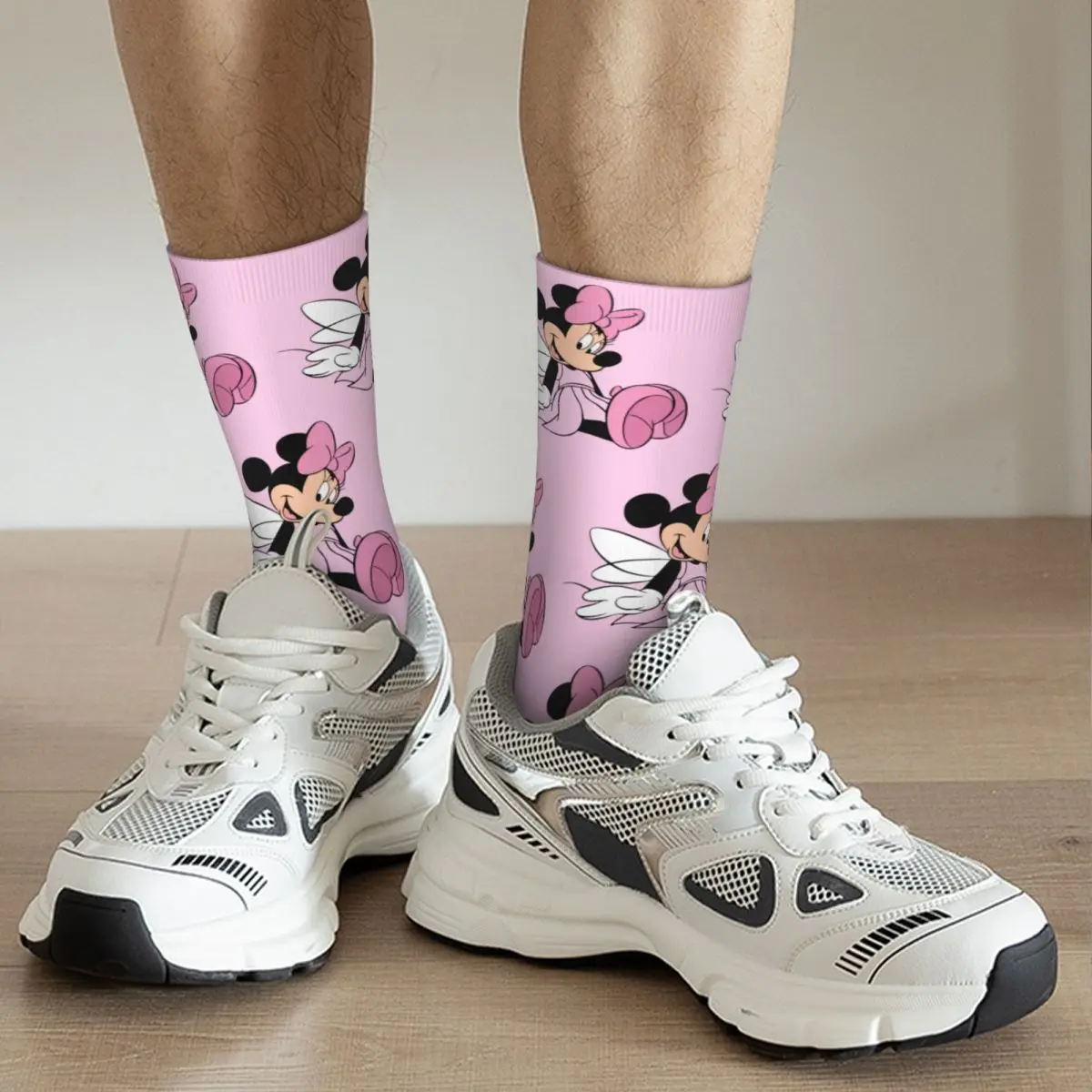 Kawaii Minnie Mouse kaus kaki untuk anak perempuan mode nyaman Mickey Mouse kaus kaki Harajuku Merch tabung tengah kaus kaki ide terbaik