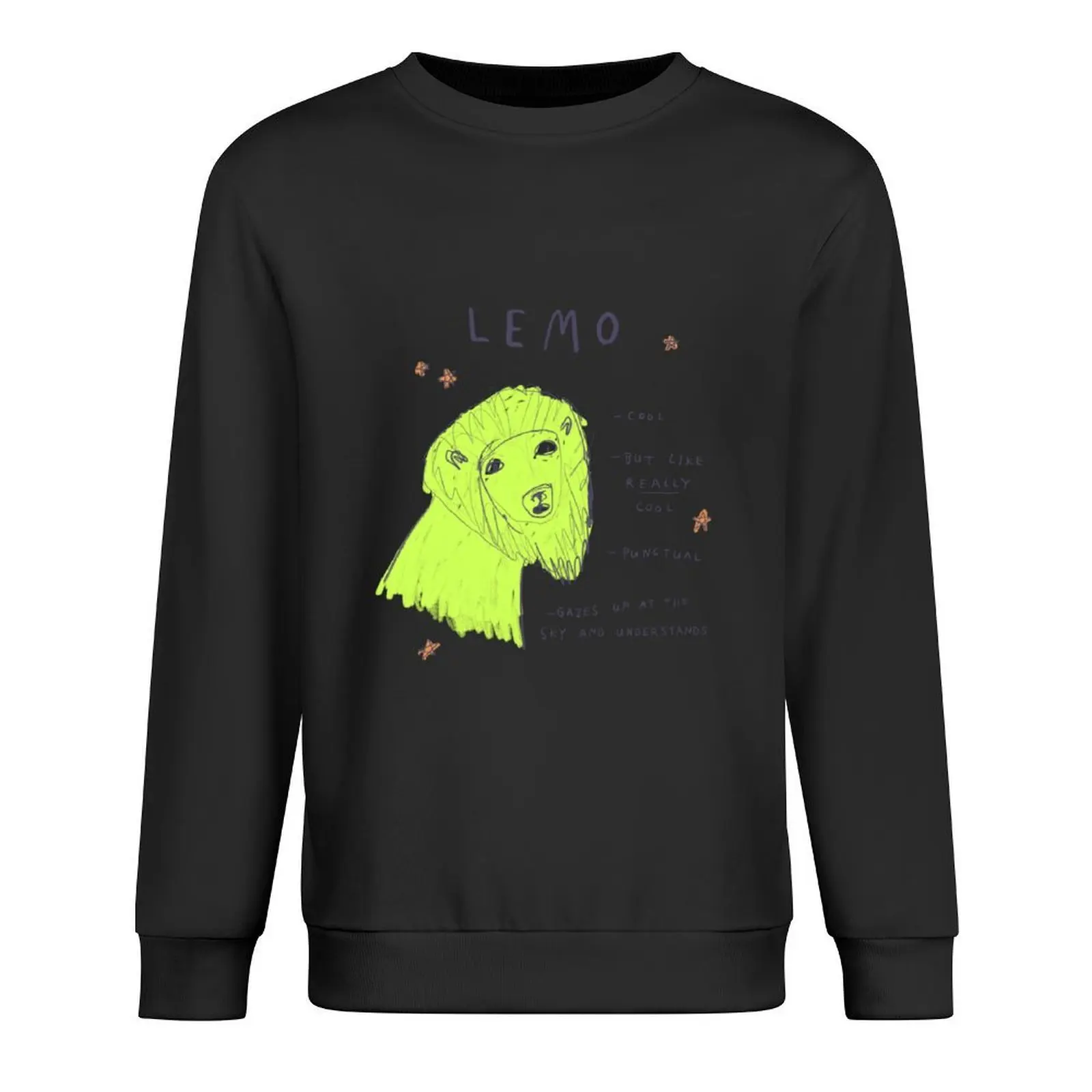 

Lemo the Very Cool Lion - Horror Scoops Asstrology Pullover autumn clothes men's sweat-shirt men clothing oversize sweatshirts