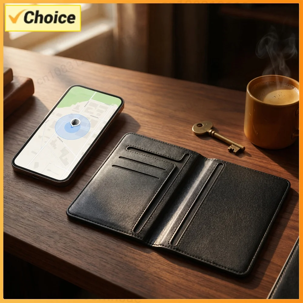 Smart Anti-Lost Passport Cover Location Compatible PU Leather Multi-Card Slot Holder Travel Wallet Wireless Charging for