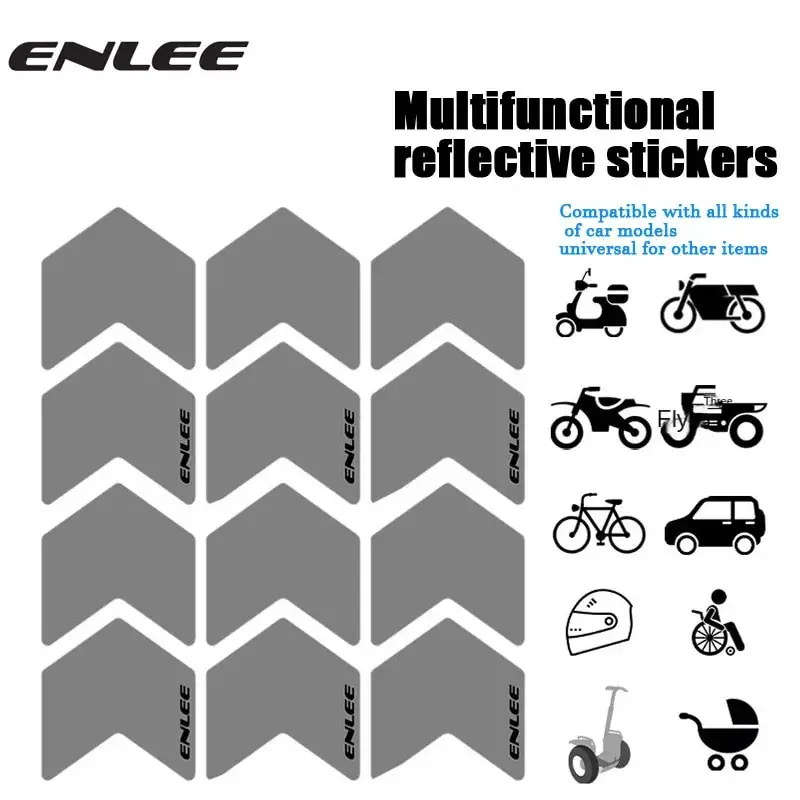 

ENLEE Bicycle Reflective Stickers for Enhanced Safety - Bike Wheel Reflectors and Bicycle Stickers for Maximum Visibility