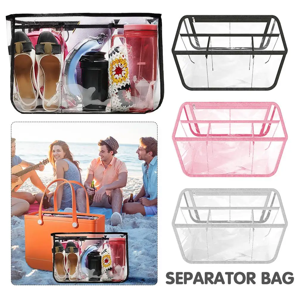 

Beach Bag PVC Multi-function Thickened Divider Bag With Holes For Waterproofing Dustproof Portable Camping Travel Storage B Q2Z1