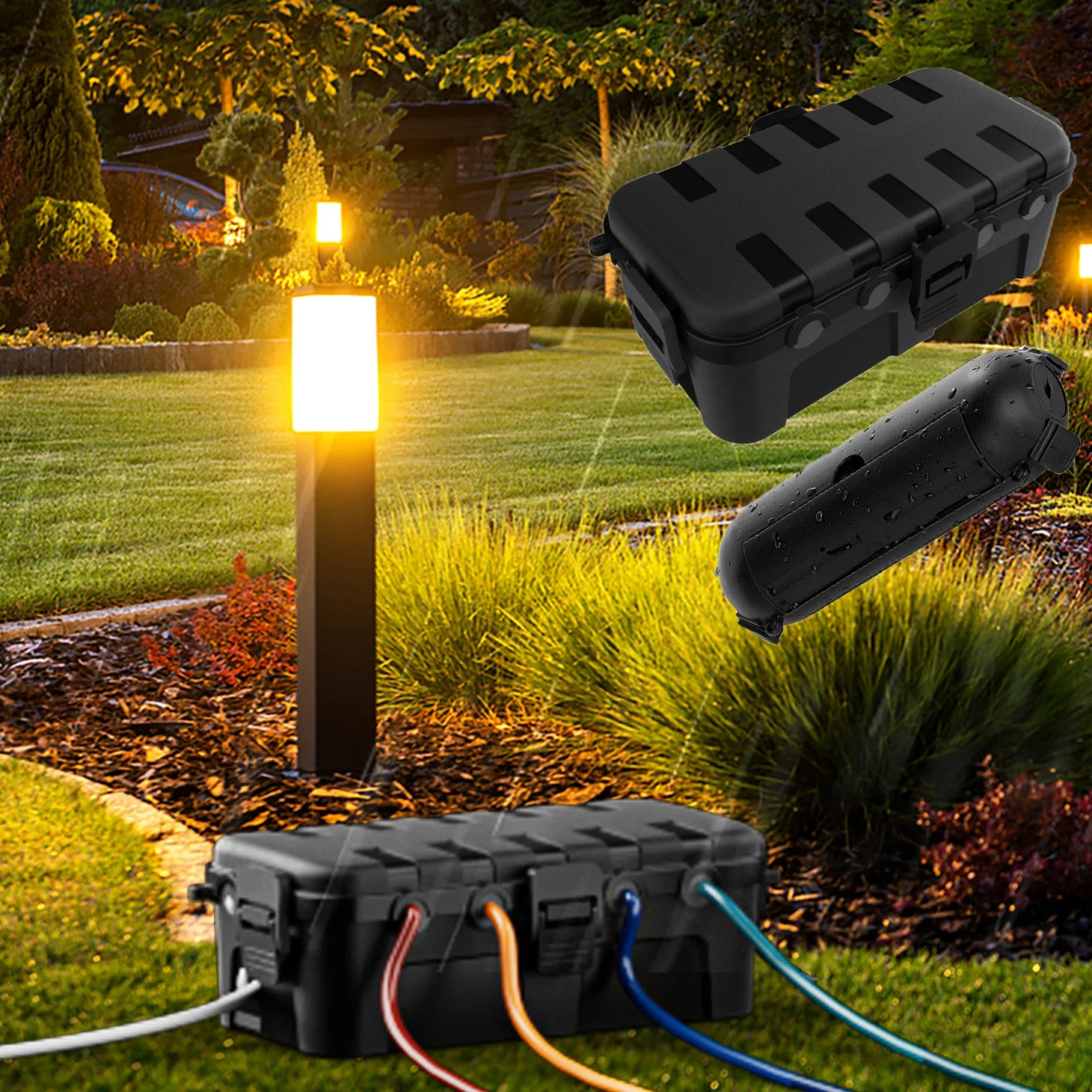 

Водонепроницаемая уличная электрическая соединительная коробка, всепогодный удлинитель с защитным кожухом для сетевого фильтра, таймера, праздничных гирлянд