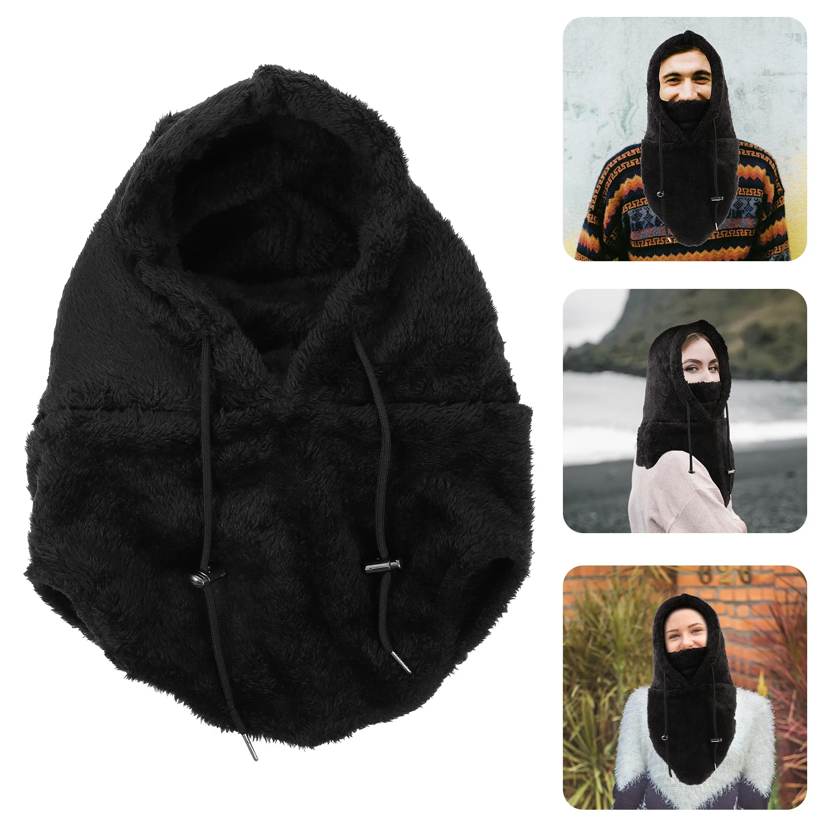 

Winter Outdoor Cycling Facial Hood Thick Warm Windproof Mask Neck Cover Anti-Cold Riding Hood Motorcycle Facial Guard