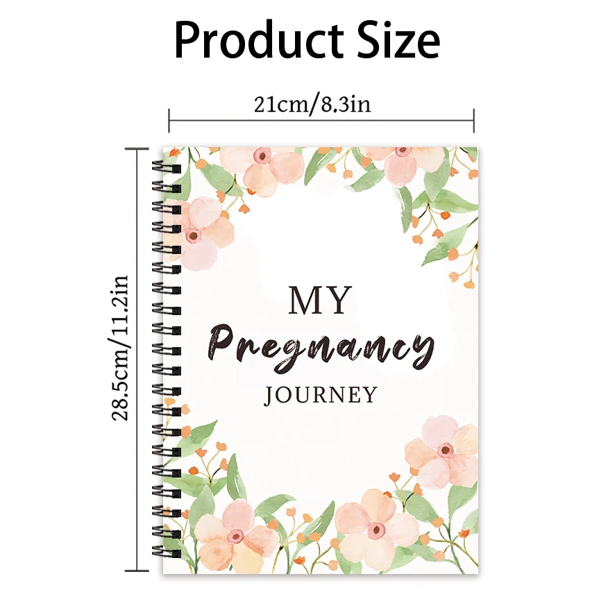 Pregnancy Journal Sticker Set for New Moms, Weekly Pregnancy Tracker Memory Book, 8.3x11.2 Inch, 32 Pages