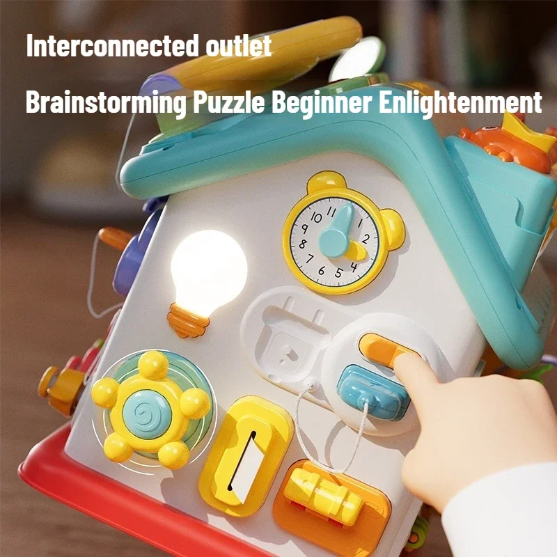 1-2 Years Old Fine Motion Training Gift Montessori Toys Steering Wheel for Baby Early Education Puzzles for Baby Busy Home Toy
