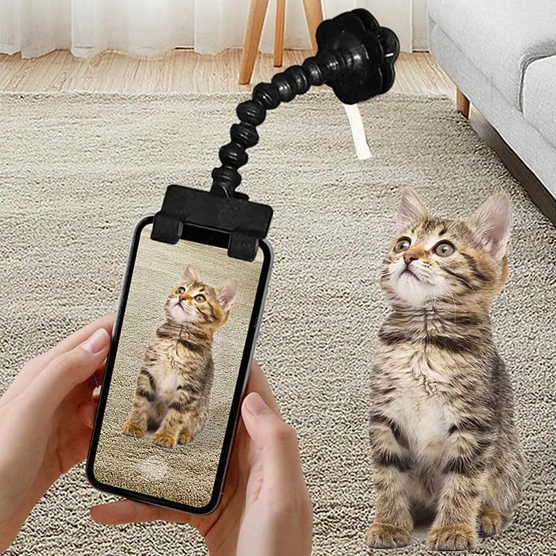 Pet Selfie Stick Flexible Dog Selfie Stick Cat Photo Interactive Toy Accessories Holder For Cat Dog Bath Captivate Attention