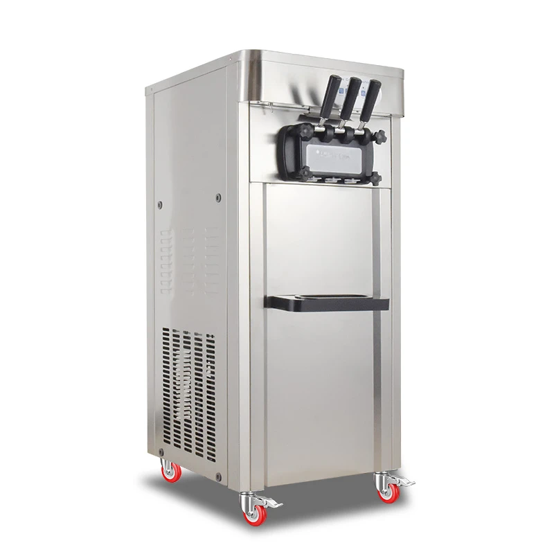 commercial stainless steel ice cream machine 2+1 flavor large capacity rapid production ice cream machine