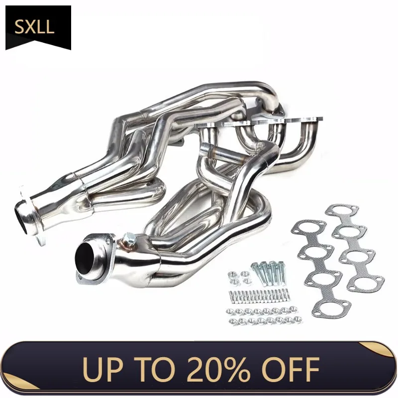 

SXLL 1979-2004 4.8L 5.3L exhaust manifold and gasket kit pipe stainless steel exhaust manifold