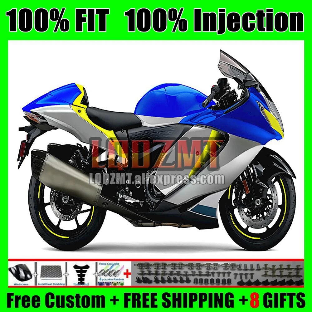 Injection Body For SUZUKI Hayabusa GSXR 1300 CC 21 22 23 Blue silver 24 30No.13 GSXR-1300 GSXR1300 2021 2022 2023 2024 Fairing