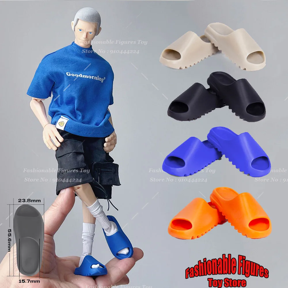 PART2PARK 1/6 Men soldier slippers Bjd Sandals Thick Sole Slippers Outdoor Trend Dolls Shoes For 12