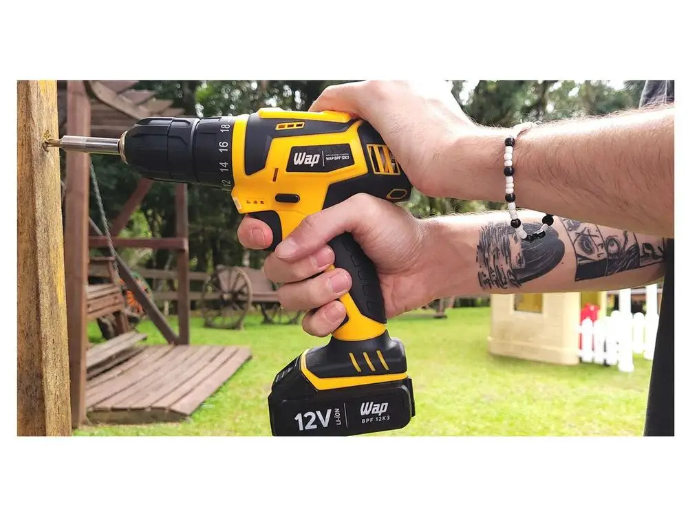 ماكينة حفر ومسمار ببطارية 12 فولت مع حافظة 13 قطعة BPF 12K3 - Bivolt