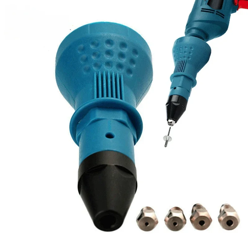

Electric Pull Rivet Gun Adapter Riveting Tool Cordless Drill Insert Nut For Blind 2.4 To 4.8mm