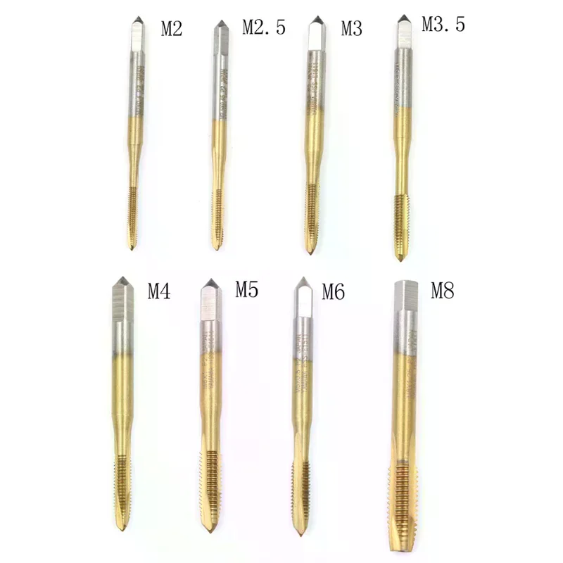 M2/M2.5/M3/M3.5/M4/M5/M6/M8 HSS Metric Straight Flute Thread Screw Tap Plug Tap
