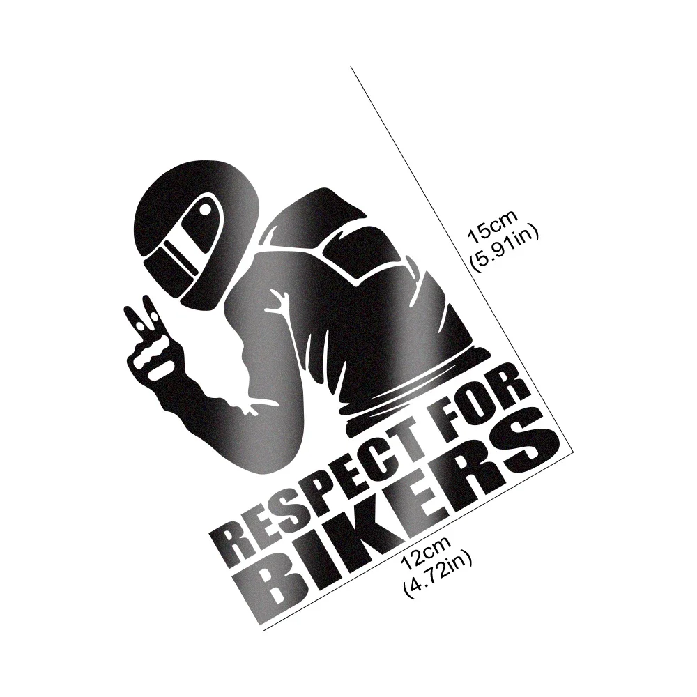 Respect For Biker Motorcycle Sticker Creative Waterproof Reflective Sticker Decal Funny Vinyl Motorcycle Car Styling Decoration