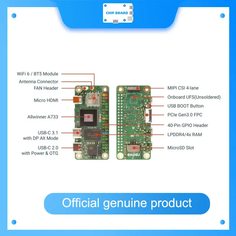 Radxa Cubie A7Z: 올위너 A73 옥타코어 SBC, 16GB RAM, WiFi 6, 파이 제로 크기
